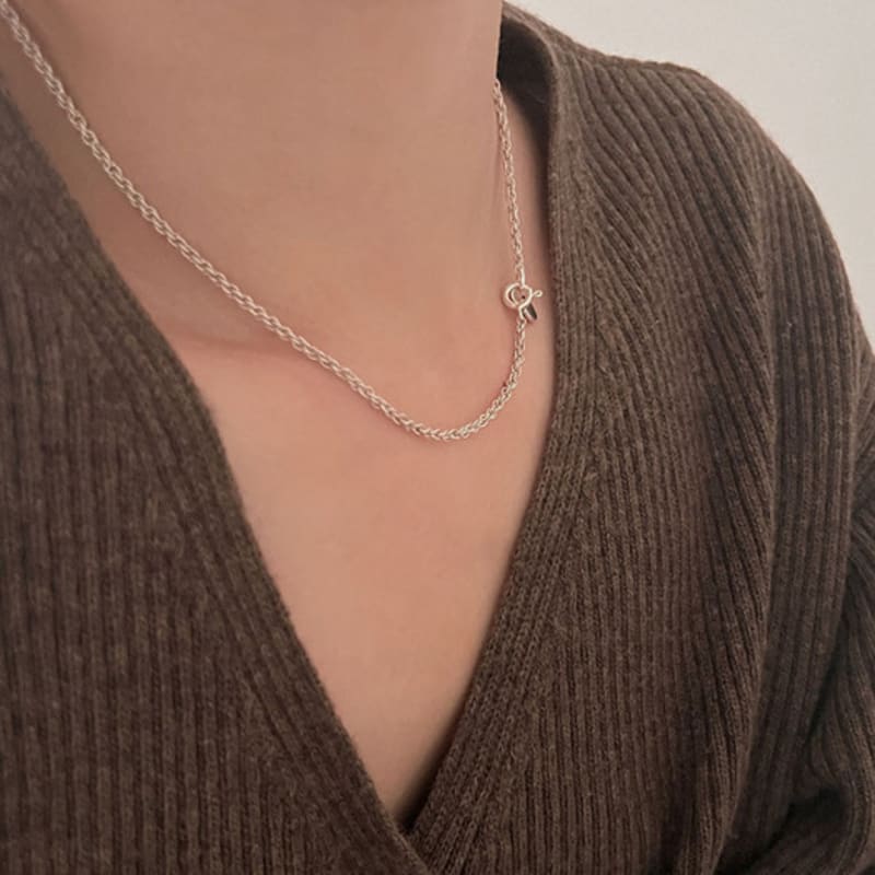 revedej silver925 twist chain necklace