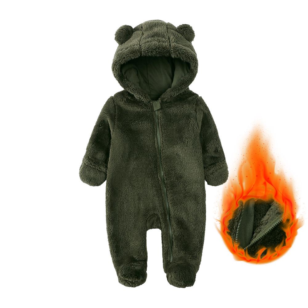 Neugeborenen-Strampler im koreanischen Stil: Warmes Herbst-/Winter-Outfit für Jungen & Mädchen