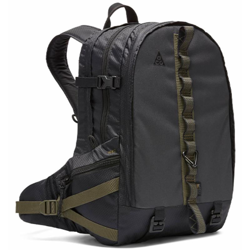 Nike Nylon Fabric Backpack Regular Unisex Black Gray Casual CK7510-010