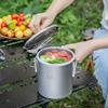 Boundless Voyage 1.4L Titanium Pot Rice Cooker Set Ultralight Camping Cookware for Outdoor, Hiking, Travelling Cooking W-Ti2093c