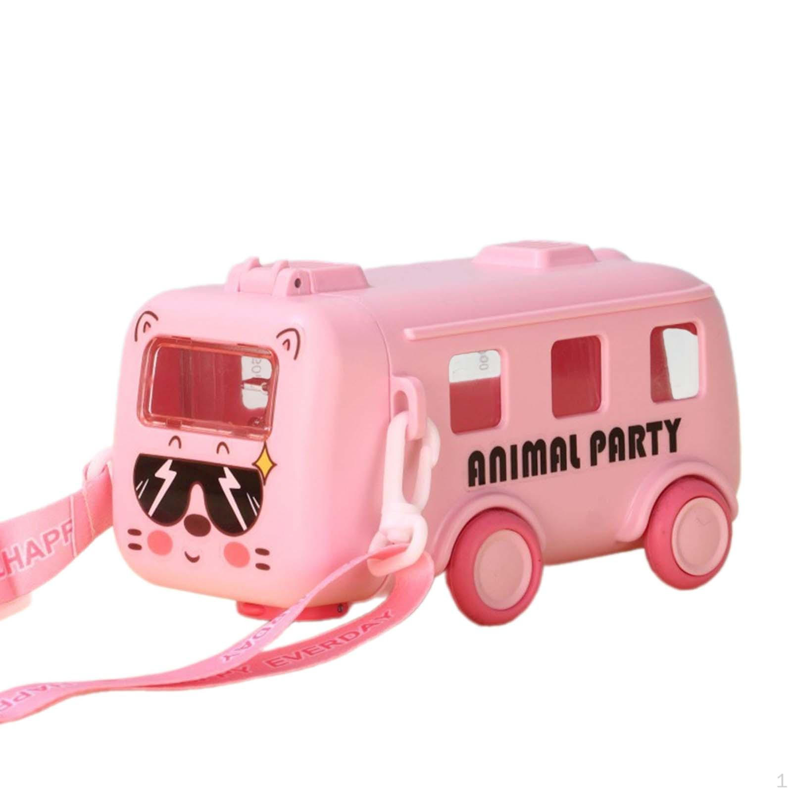 

Детская бутылочка с поилкой и плечиком, 500 мл, фляжка для веселых напитков розовый