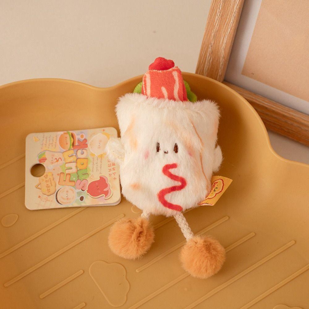 Sausage Plush Food Pendant Street Food Plush Doll Toy Creative Hamburg Key Chain  Girls