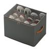 Foldable Fabric Shoe Organizer with 16 Dividers for Closet and Bed Shoe Storage