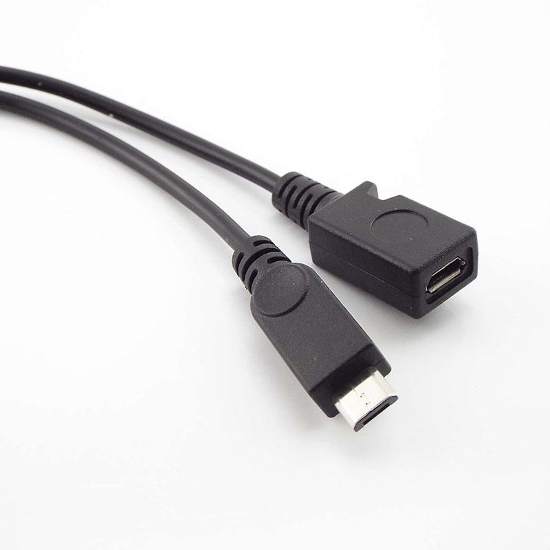 1 In 2 OTG Micro Usb Female To Mirco 5 Pin Male Female Host Power Y Splitter Usb Adapter Cable Durable Micro USB OTG for PC