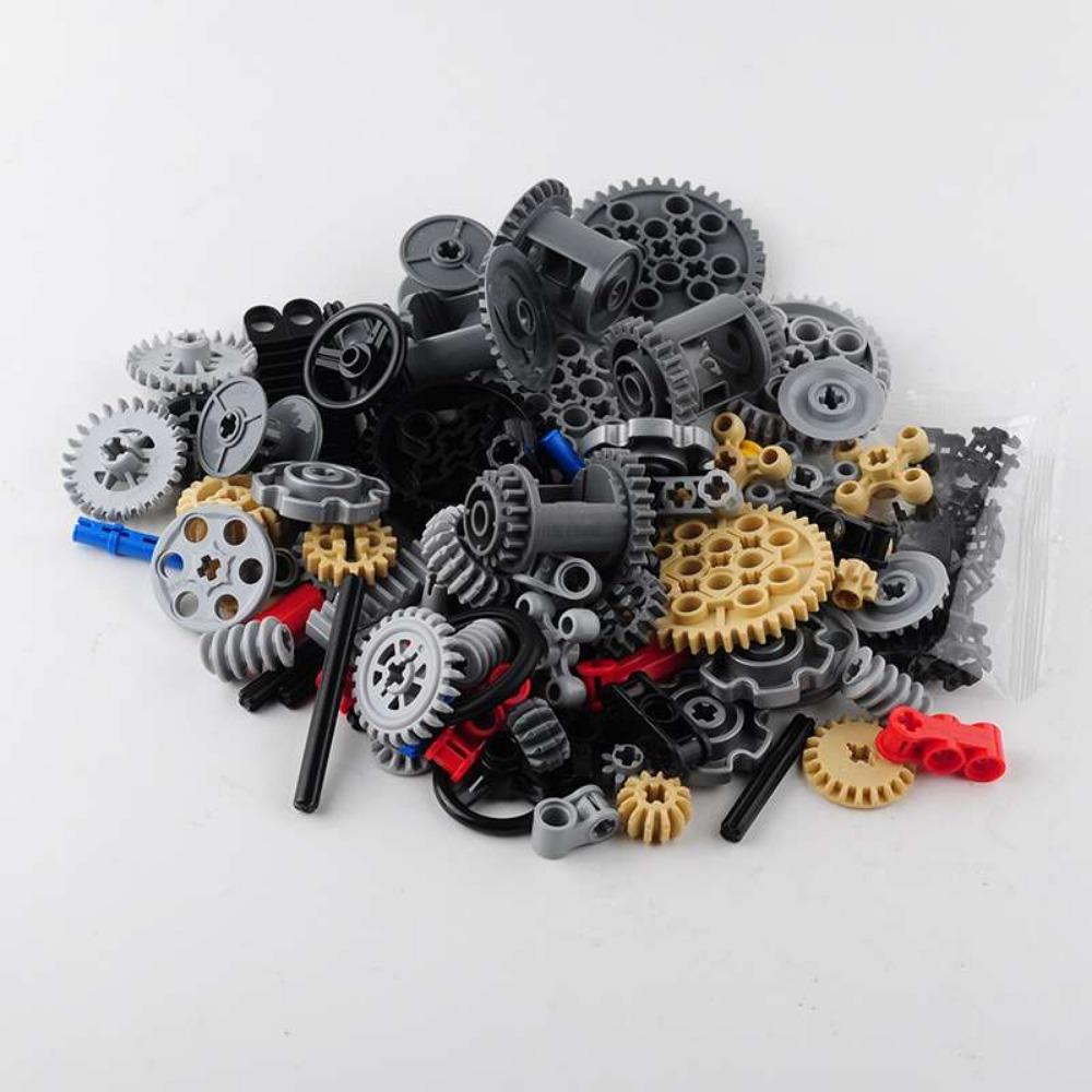 116pcs Technical Small Particle Building Block Parts Set for EV3 9686 Gear Shaft Pin Mixed Accessories