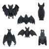 4/6PCS Black Halloween Decorations 3D Spider Magnetic Decals Bat Refrigerator Sticker  Haunted House
