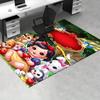 Office Carpet, Under Chair Rug, Gift for, Home Decor, Snow White and Friends Forest Scene, Soft Plush Mat for Playroom, , and Living