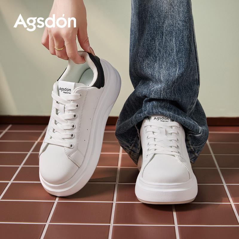 Augustine small white shoes women's 2025 new autumn fashion student board shoes platform wormwood insoles casual shoes