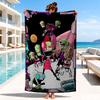 Alien Invasion Pattern Beach Towel, Microfiber Beach Towel, Perfect For Pool, Beach, Travel, Home Decor Beach Party Fan Gifts