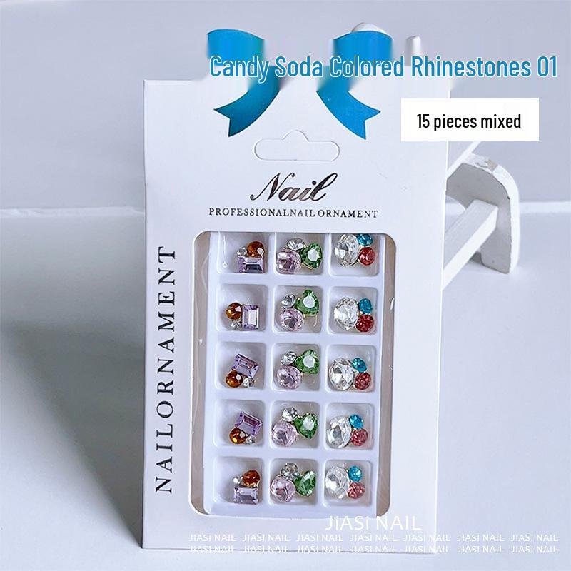 Конфетный нейл-арт: Интернет-знаменитость Стразы Кристаллические - Очень Блестящие, Цветные Чешские Дизайны Страз