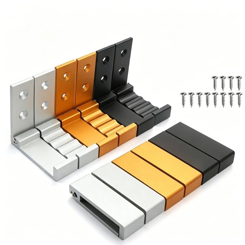 Entryway Home Wall Hook 3 Pack, Fold Down Hanging Hook Set with Metal Finish for Clothes Hats Bags and Daily Gear