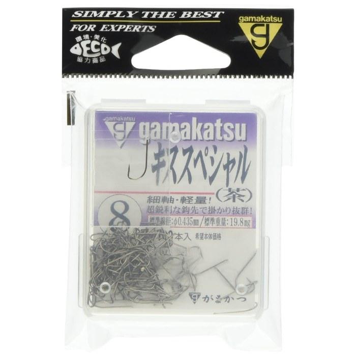Gamakatsu Single Hook The Box Kiss Special No. 8 100pcs Brown 66821