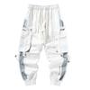 Nuevos monos de moda para hombre, mallas con cordón de empalme, pantalones Cargo deportivos informales sueltos