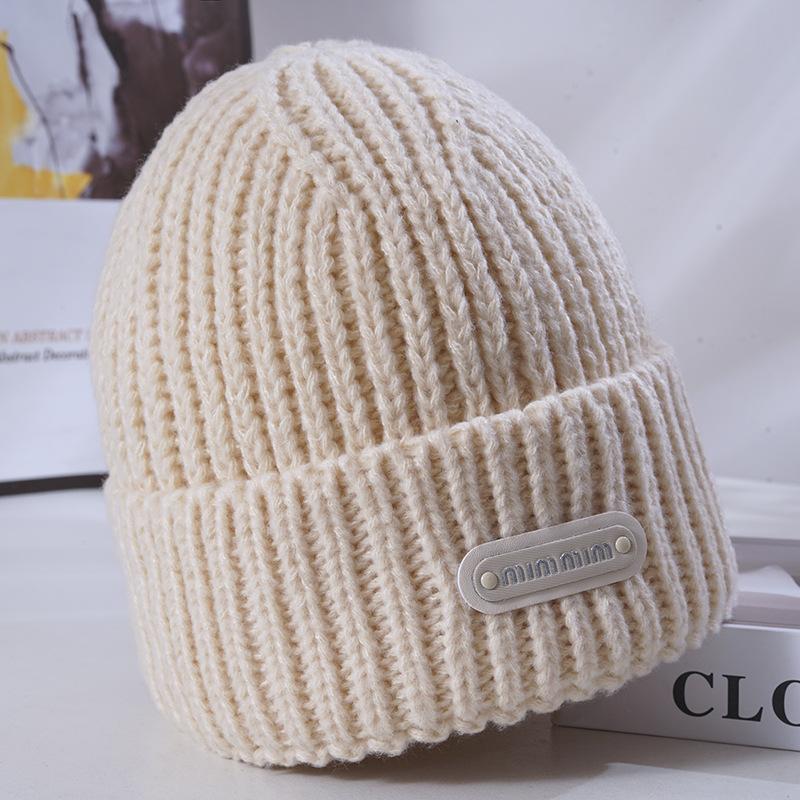 Women's New Winter Knitted Hat Korean Style Versatile Loose Thick Needle Windproof Ear Protection Wool Hat Men