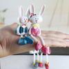 4 Pcs Household Easter Decorations Crafts Mini Bunny Figurines Resin Decorative Dolls