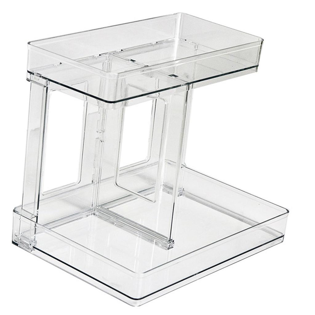 Double Layers Desktop Storage Rack Modern   Makeup Shelf   for Vanity Bathroom