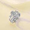 1688Zircon Ring from a Street Vendor, Adjustable Open Ring, Same Style Three-in-one Detachable and Combinable Crown Ring