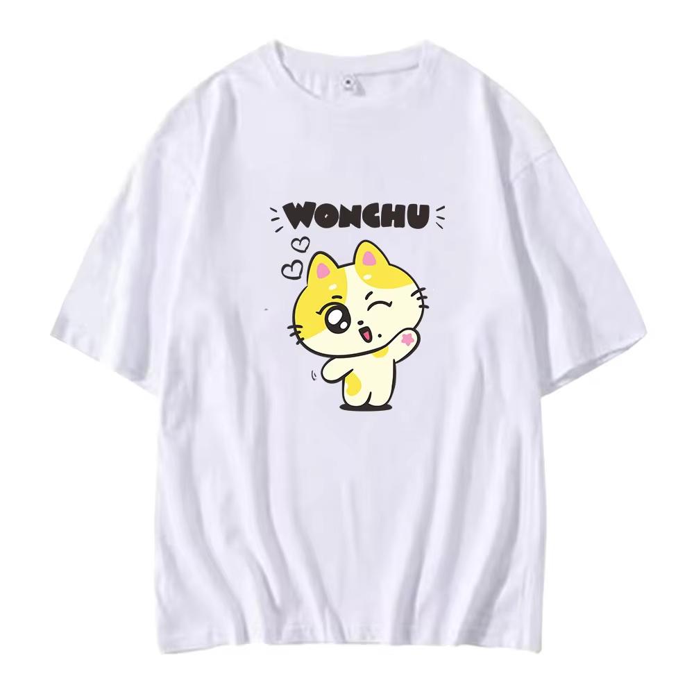 ENHYPEN ENCHIN Cute Graphics Unisex Shirt Kpop Korean Style 2026 Summer New Cotton Men's Women's Streetwear Tshirt Fan Gift