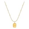 Gold Brick Necklace for Women, Light Luxury, High-end Design, Niche, Gold Collarbone Chain, New Trendy Chain