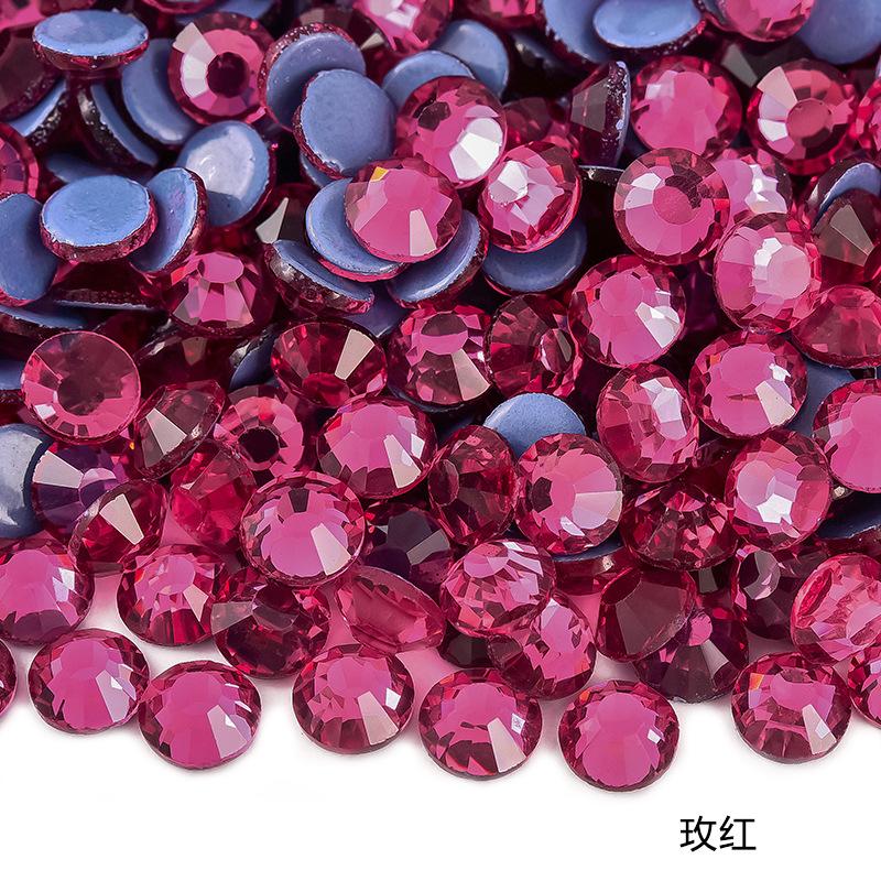 Imitation Austrian Hot Diamond Manicure Glass Flat Bottom Drill Adhesive Rhinestone Diy Clothing Accessories Hot Melt Adhesive Bottom Drill