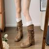 Fashion Fall/Winter 2025 Retro Thong Boots Summer Brown Platform Boots