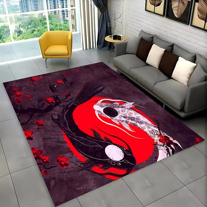 Čínský starověký tajemný koberec Tai Ji, Bytové doplňky do obývacího pokoje a ložnice, Podložky pod pohovku do dětského pokoje, Rohožka na podlahu, Protiskluzový koberec