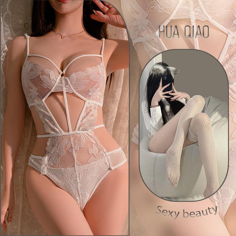 Sexy Erotic Underwear Hollow Pure Desire Temptation Strap Lace Free Pajamas Flirting Erotic Underwear Women Are So Transparent