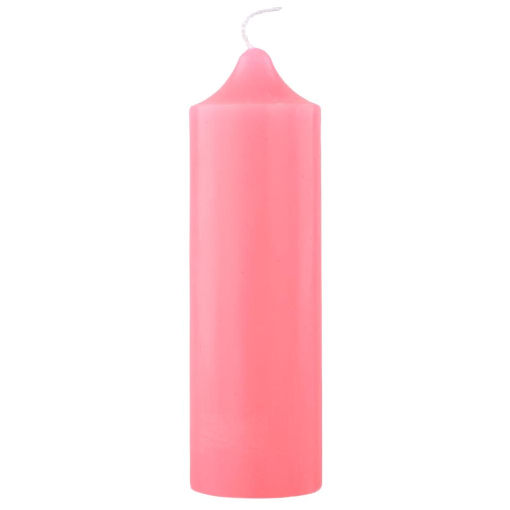Odorless Pink & Blue Thick Wax Candles for Home Decor & Emergency Use
