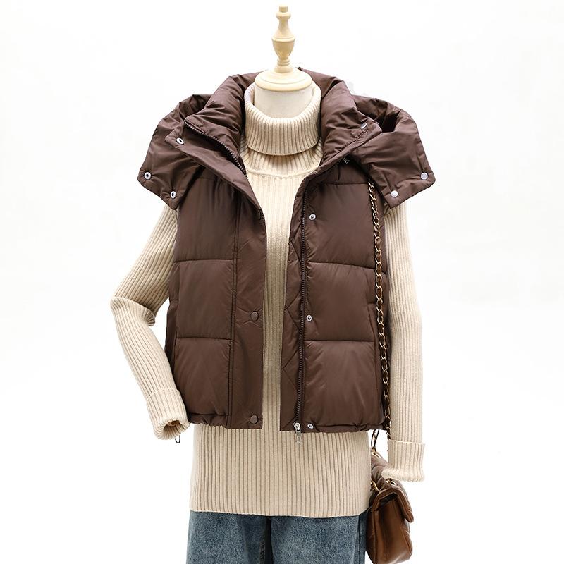 Padded coat women's autumn and winter new short cotton vest cotton vest small cotton vest loose