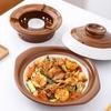 ZISIZ Ceramic Alcohol Hot Pot Casserole with Lid