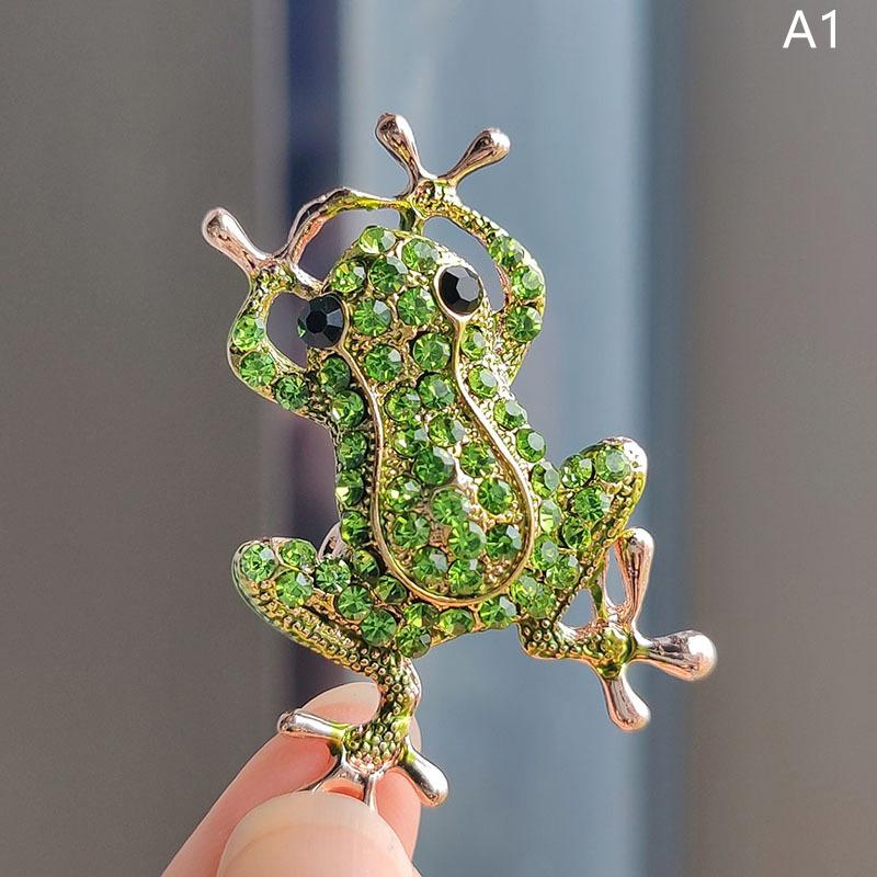 Funny Luxury Full  Frog Brooches For Women Unisex Party Wedding Gifts Cartoon Animal Brooch Pins Jewelry Dropshipping
