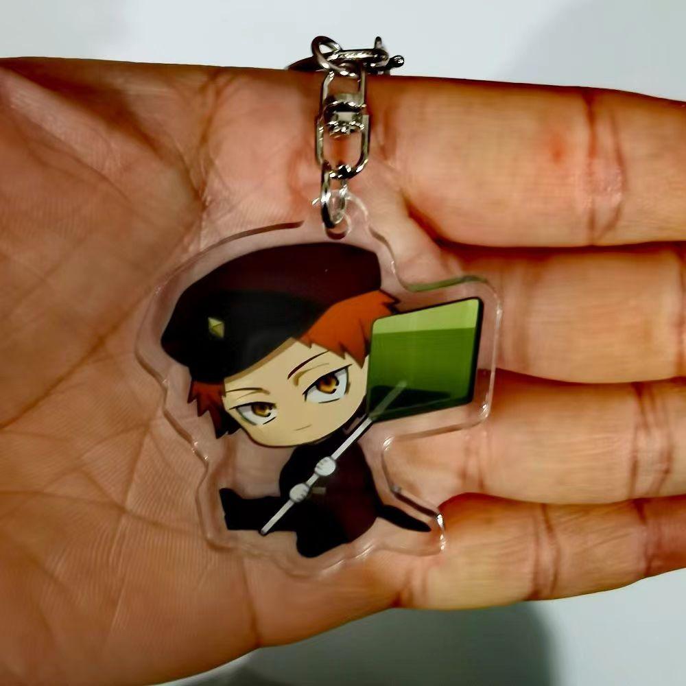 Anime Bungou Stray Dogs Arcylic Keychain Atsushi Nakajima Dazai Flower Key Chain Women Men Accessories Bag Pendant Chaveio Perfect Gifts