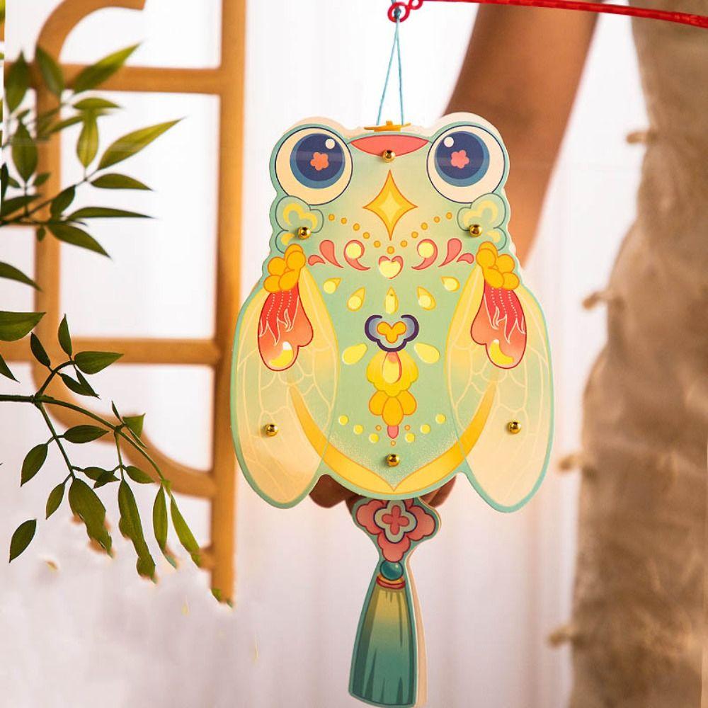 

DIY Handmade Mid-Autumn Festival Lantern Handicraft Festival Decorative Lantern for Children Cicada
