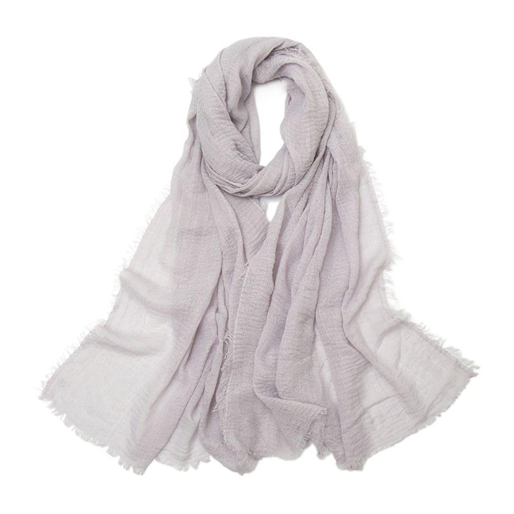 Long Musulman Hijab Scarf Cotton Linen Muslim Wraps Shawl Fashion Islamic Turban Women  Female