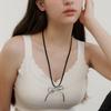 GETMEBLING Silver Ribbon Point Necklace