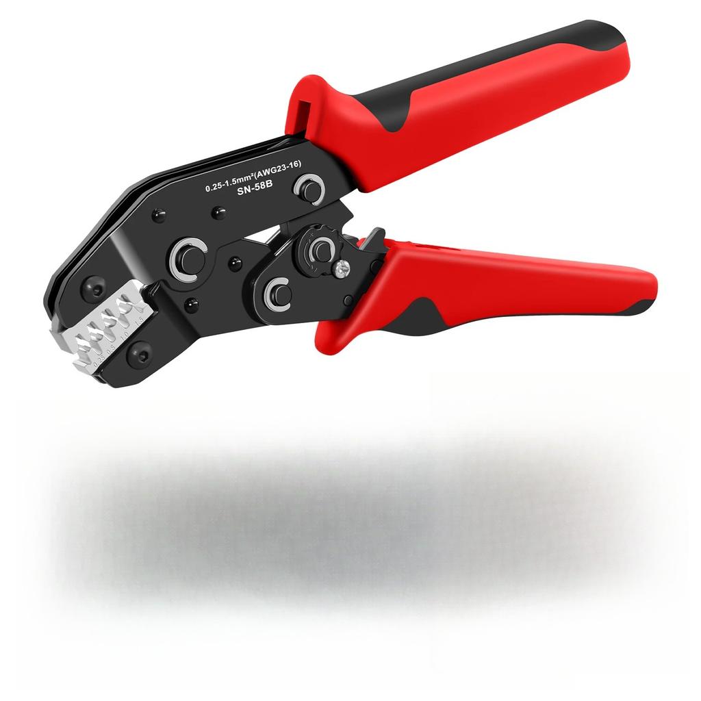 Crimping Tool Set For Dupont JST MOLEX Terminals,No/Pre Insulated Ferrules,Butt Connectors,Solar & Coax Connectors,SN-58B 6 Jaw