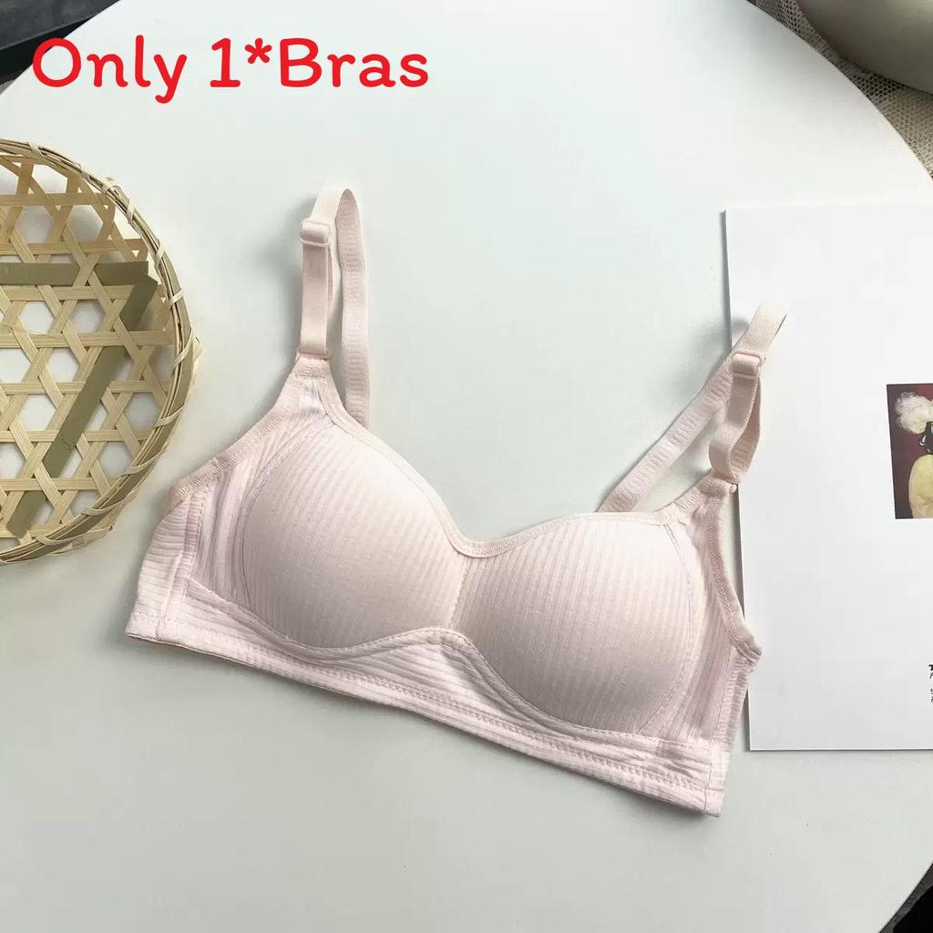 Girls College Style Wireless Bra With Breathable Nylon Fabric For Teen Comfort