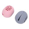 Makeup Sponge Holder Shatterproof Silicone Beauty Make Up Blender Case for Travel Gray Pink 2 PCS