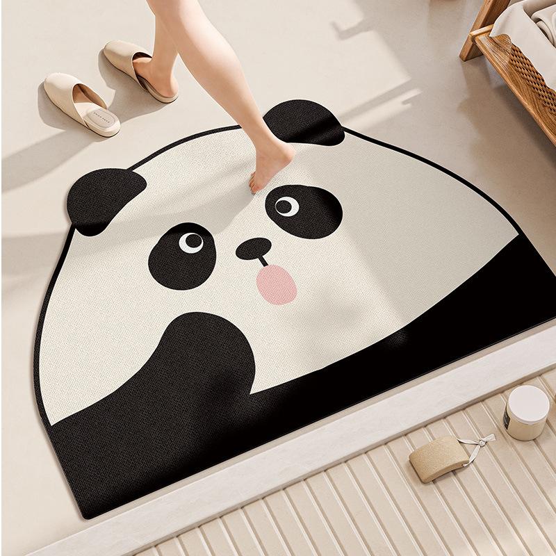 Cartoon Simple Diatom Mud Water Absorption Pad Quick-drying Bathroom Floor Mat Toilet Toilet Toilet Door Anti-slip Foot Mat