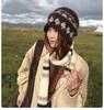 Japanese Fair Isle Women's Knitted Wool Hat - Warm, Versatile, Ear-Protecting Winter Beanie.