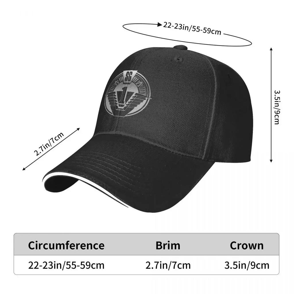 Stargate SG1 Silberne Baseballkappe Derbyhut Golfkappe Unisex Hüte Damen