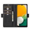 LC.IMEEKE For Samsung Galaxy S24 FE Leather Case Imprint Lines Phone Cover Wallet Stand