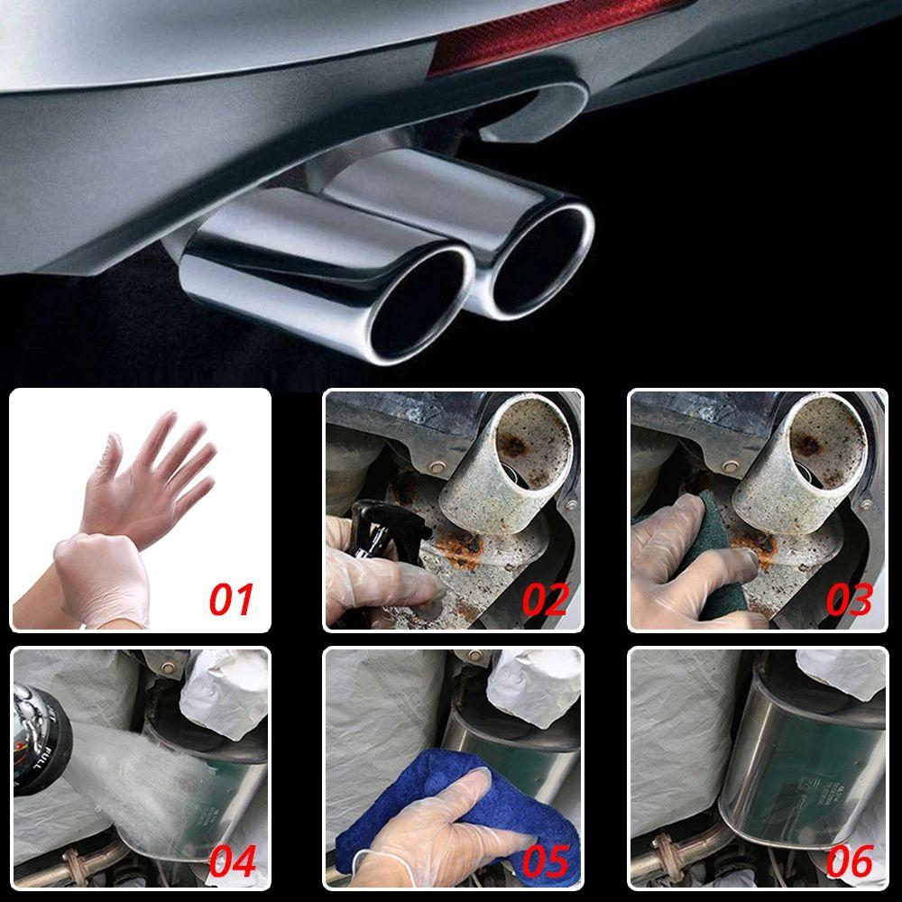 120ml Remover Rust Car Exhaust Pipe Anti-Rust Spray Metal Surface Cleaner Multi-Purpose Maintenance with Sponge Brush Clean