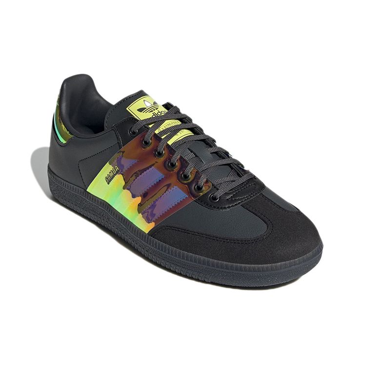 adidas Samba OG Šedé Duhové Unisex Tenisky Šedá-Šest Pulzů-Žluté Jádro-Černá GX1025