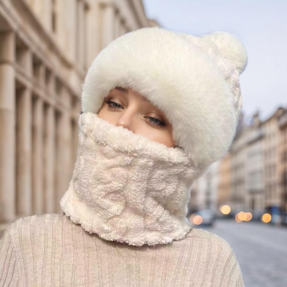 

Durable And Safe Loogdeel Neck Warmer Face Mask Windproof Hat Head Multifunctional Skiing Caps Winter One-Piece Fleece Beanie Hat Scarf Mask
