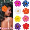 5Pcs Hawaiian Flower Hair Clip Summer Beach Birthday Party Wedding Decoration Artificial Egg Flowers Hairpin Accessories Women's Hair Accessories