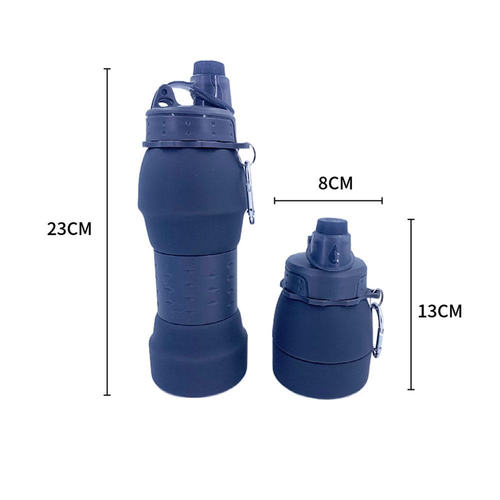 Hersteller Platin-Silikon Teleskopkochkessel 600ml Outdoor-Sport Wasserbecher Tragbarer faltbarer Geschenkbecher