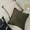 Cotton Linen Cushion Cover Retro Waist Pillow Cover Durable French Medieval Style Pillowcase  Hotel