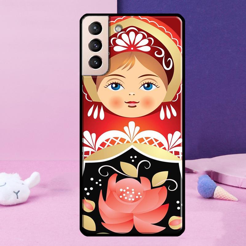 Russian Nesting Doll Phone Case For Samsung Galaxy S24 Ultra S25 Ultra S9 S10 S20 S21 S22 Plus S23 S24 FE Cover