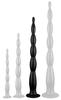 Scale Beads Long Dildo L 50 X 5cm Black - DarkSil - SILICONE DILDO